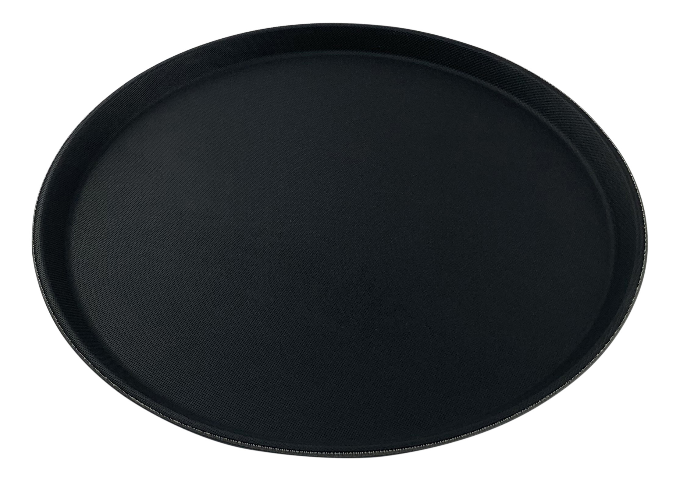 NON-SLIP ROUND TRAY BLACK 11""