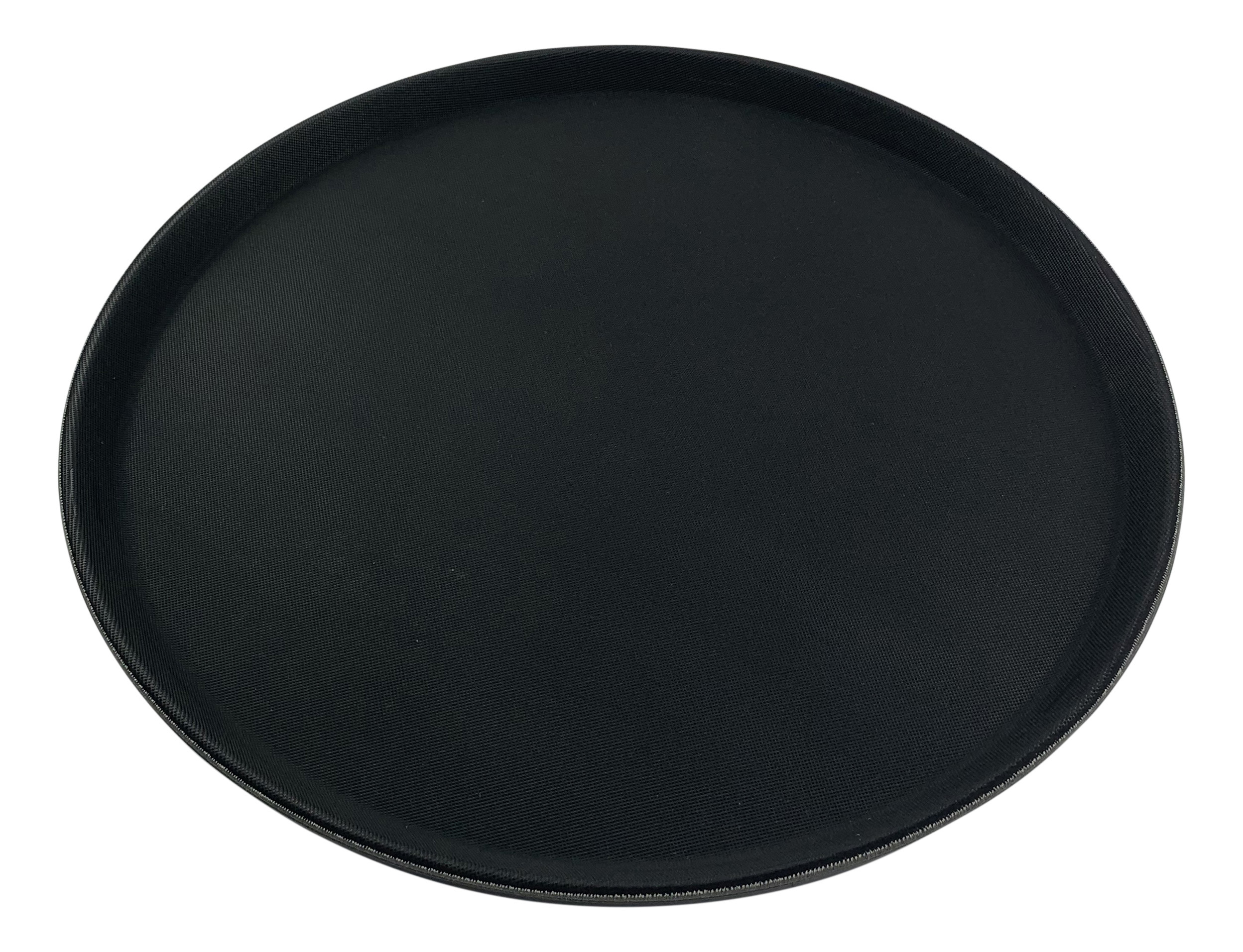 NON-SLIP ROUND TRAY BLACK 16""