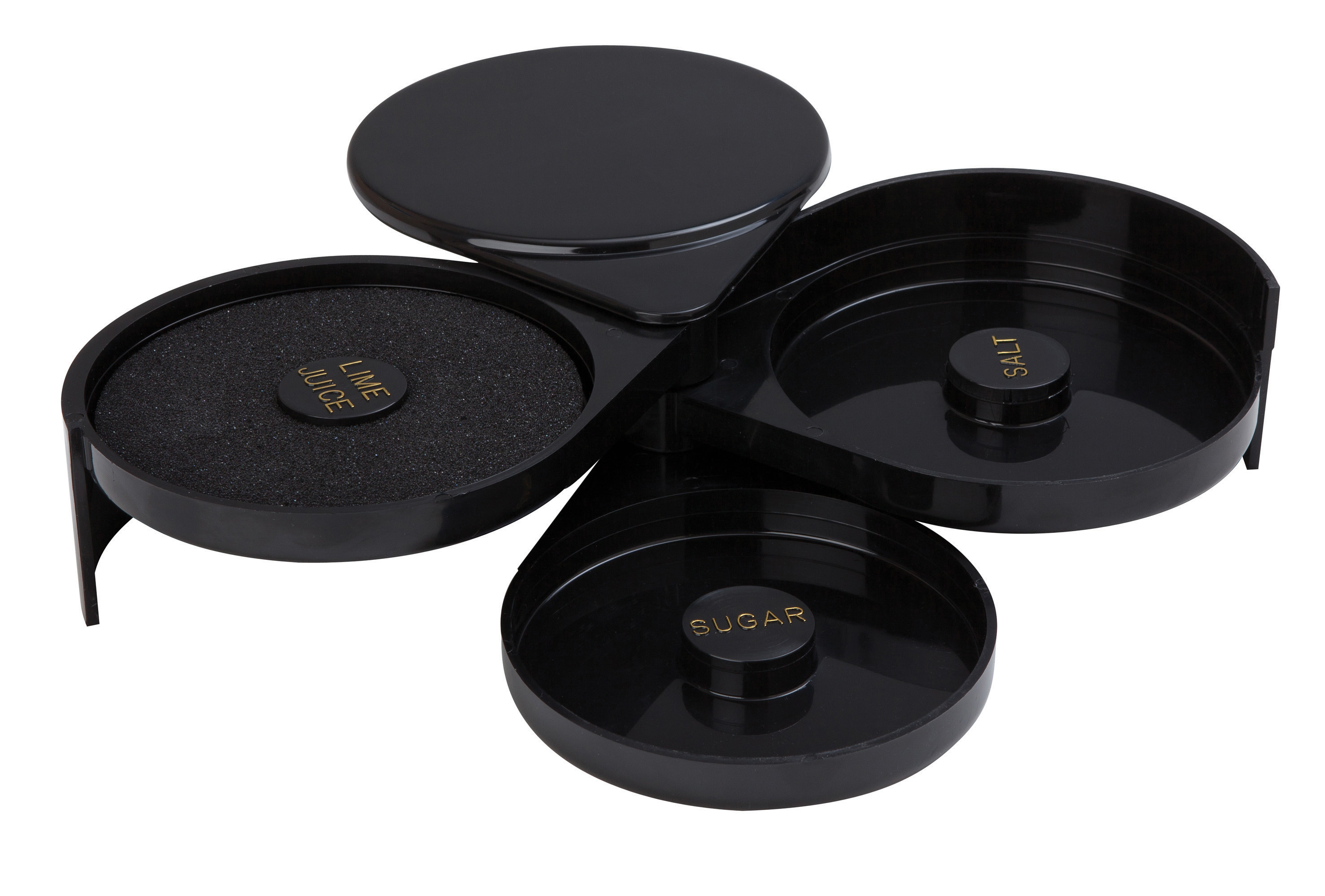 GLASS RIMMER 3 TIER BLACK