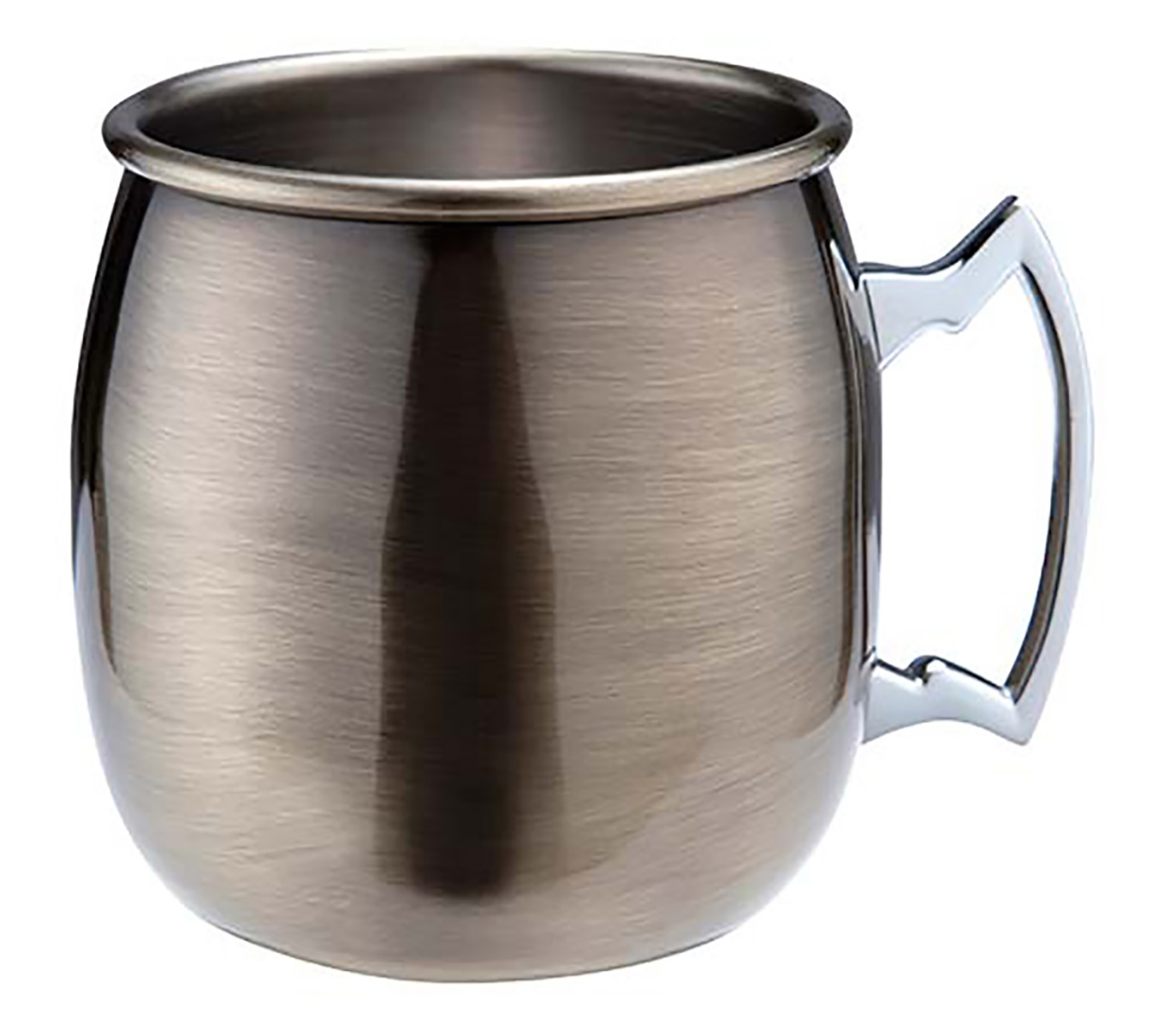 ANTIQUE BRASS PLATED CURVED MOSCOW MULE MUG 500ML