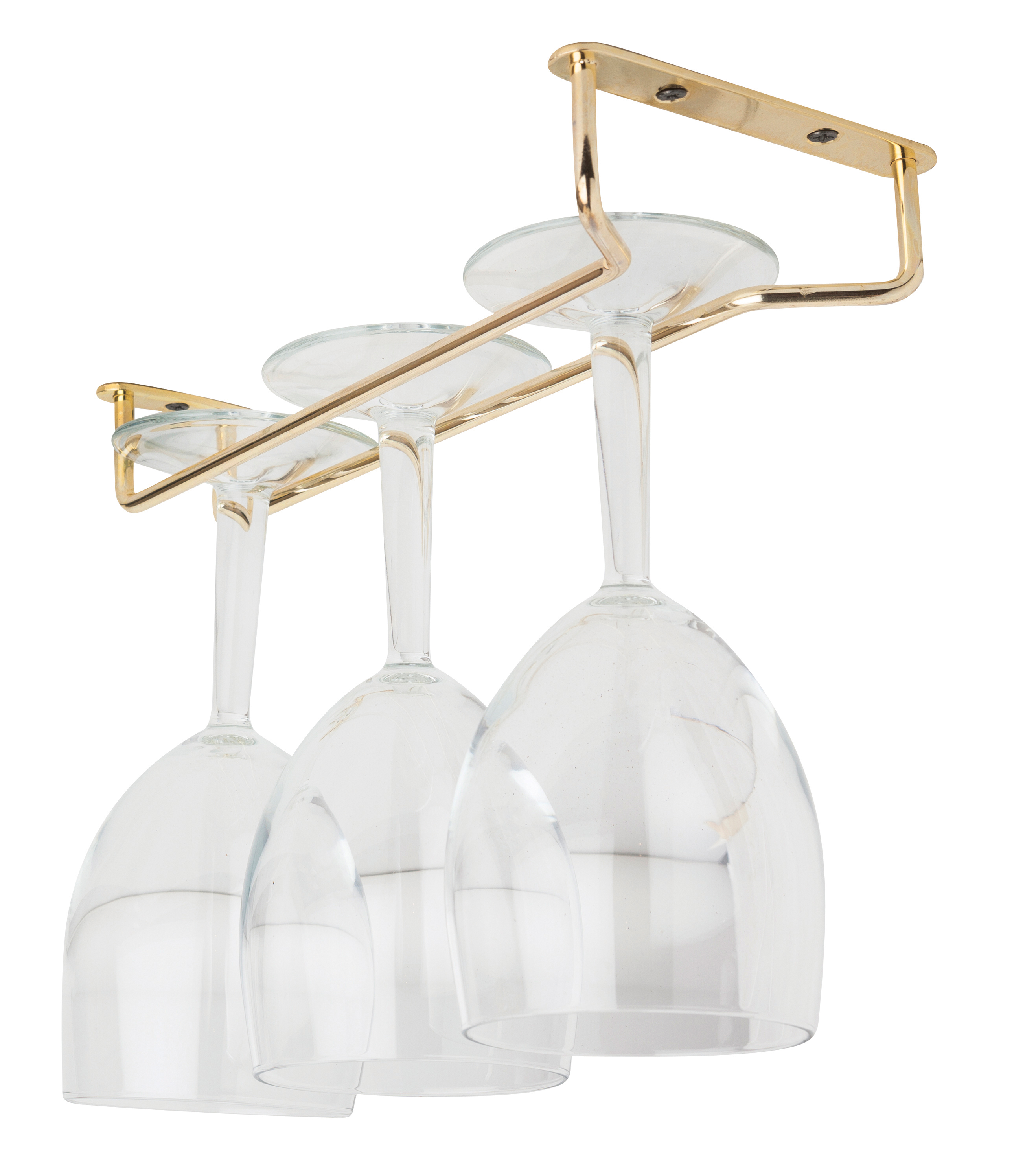 BRASS WINE GLASS RACK 10""