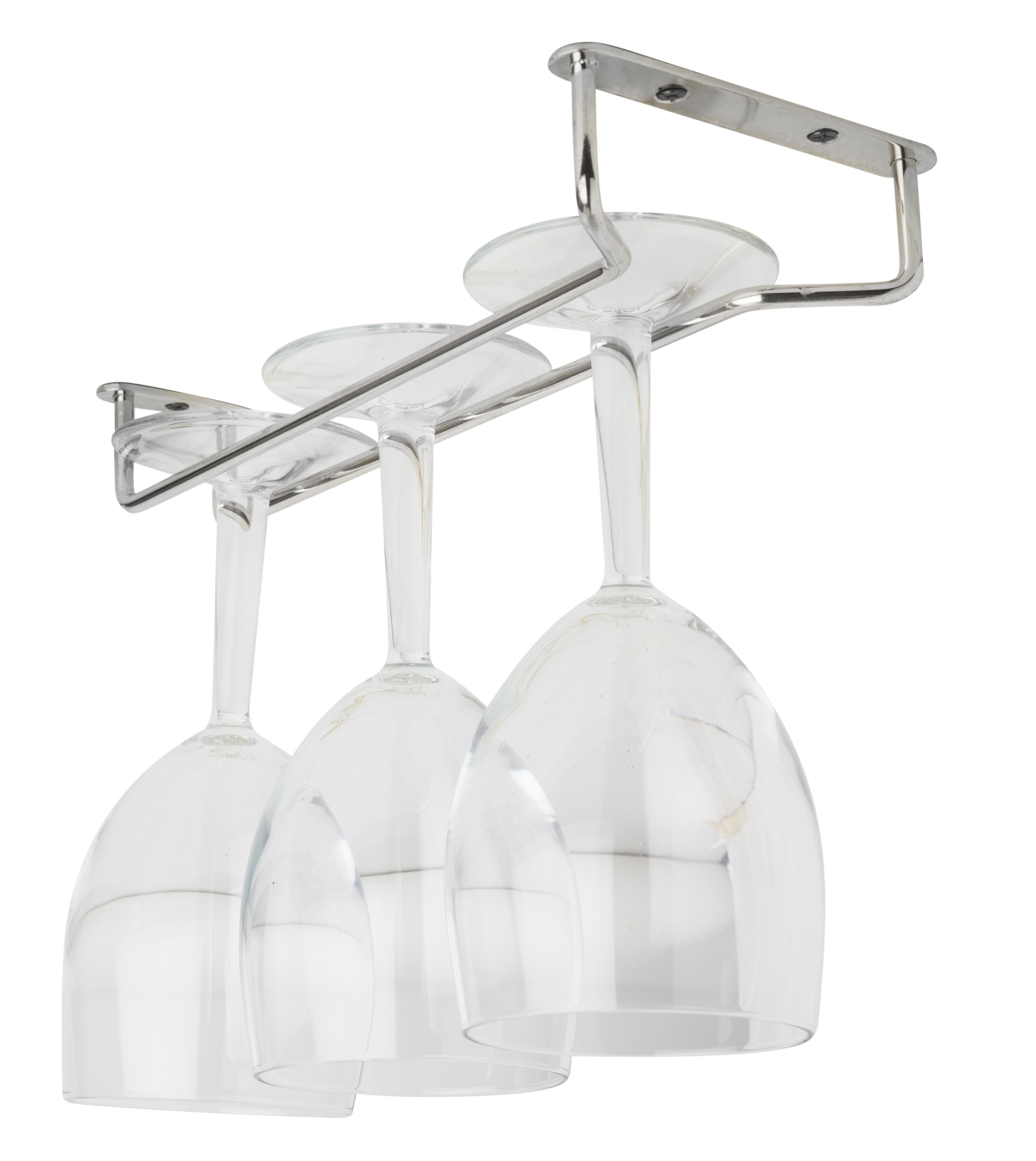 CHROME WINE GLASS RACK 10""