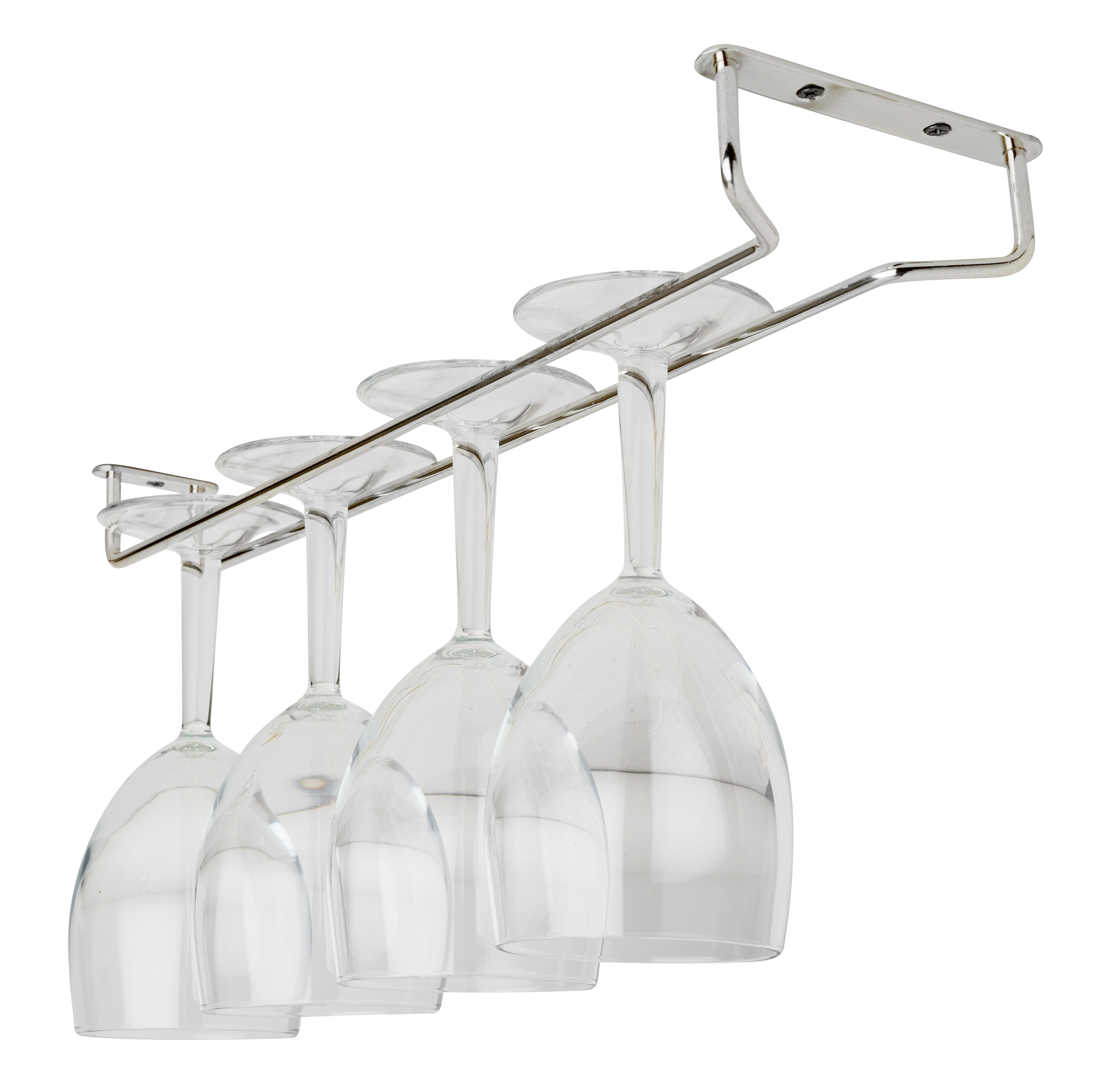 CHROME WINE GLASS RACK 16""