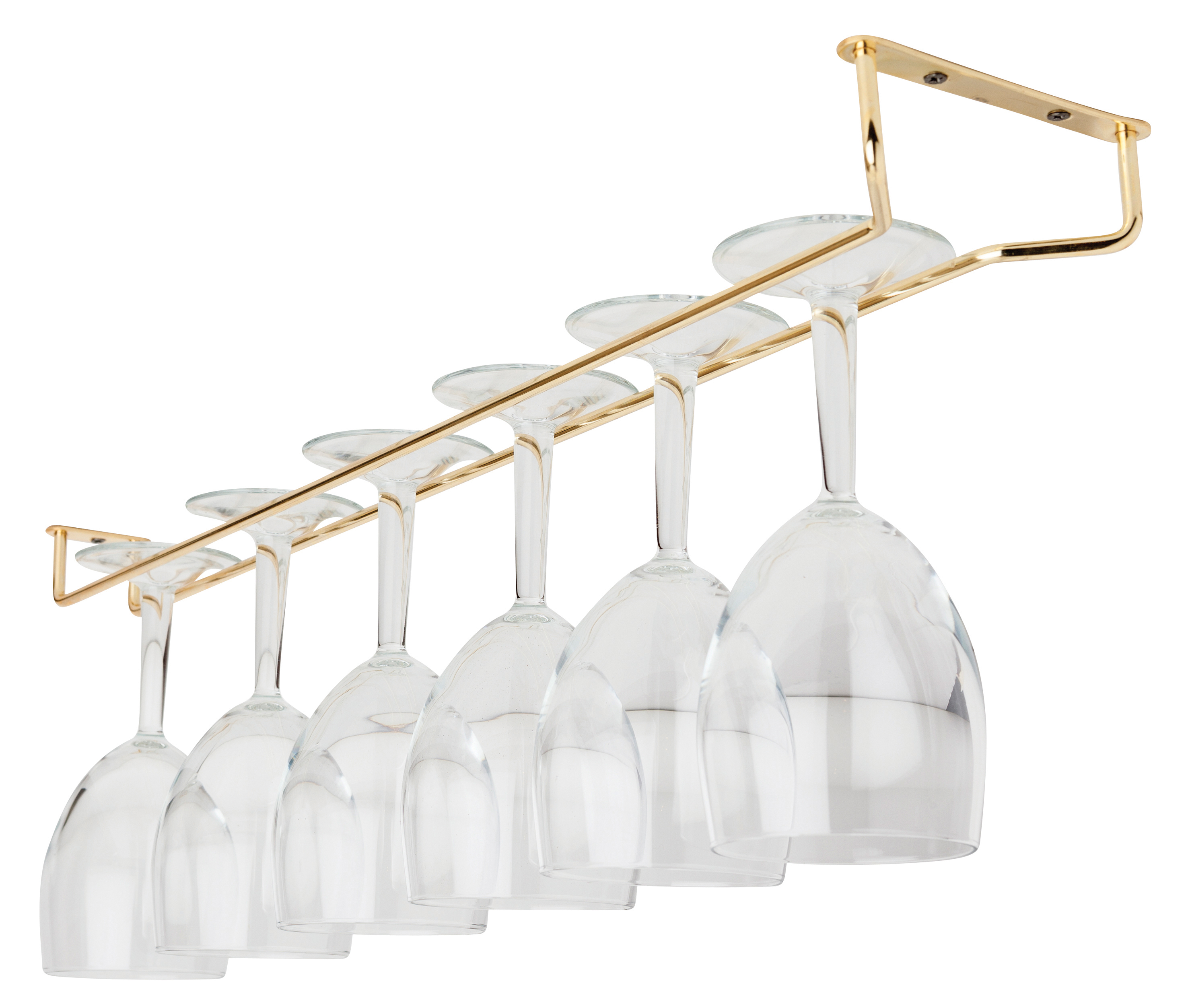 BRASS WINE GLASS RACK 24""