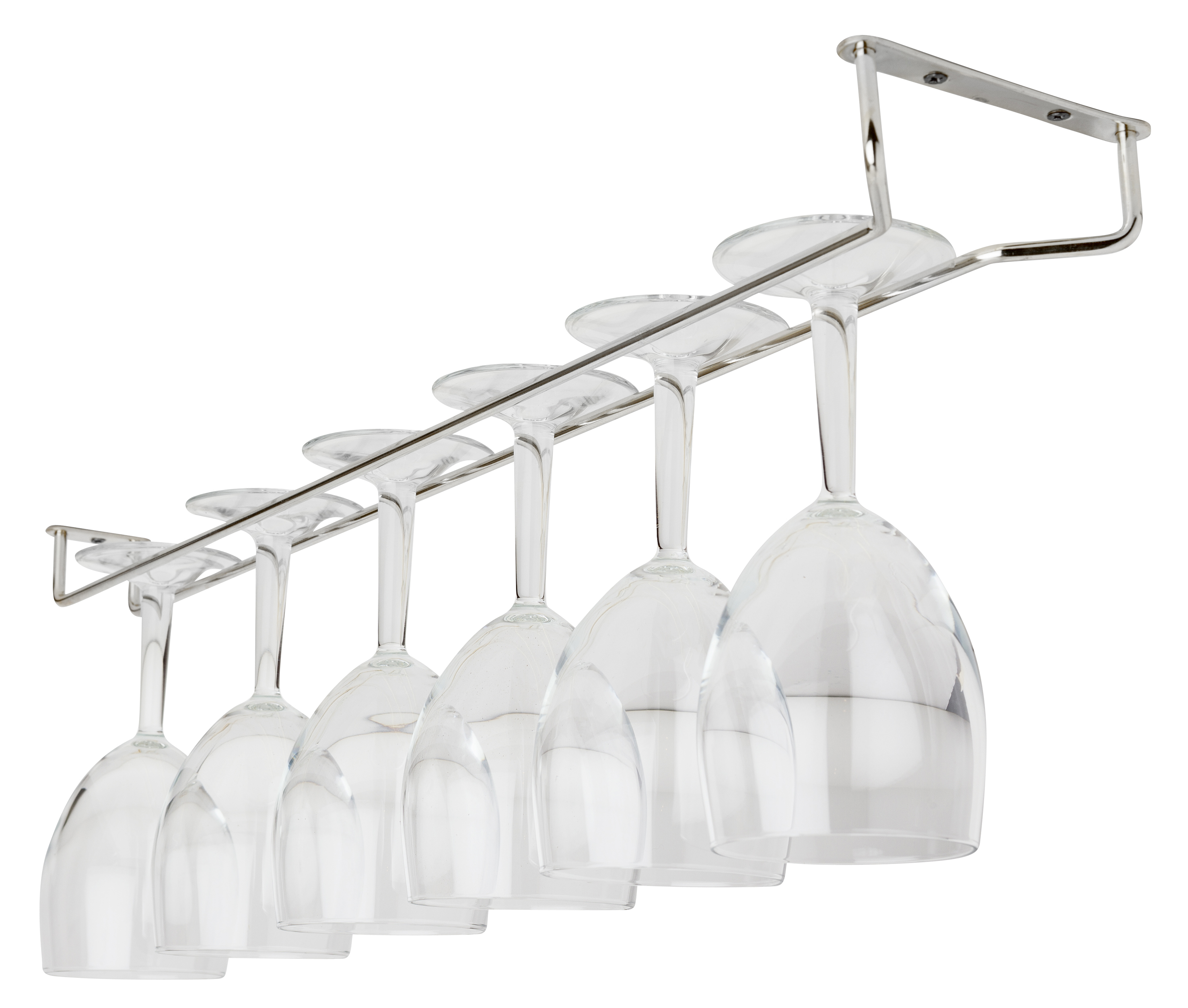 CHROME WINE GLASS RACK 24""