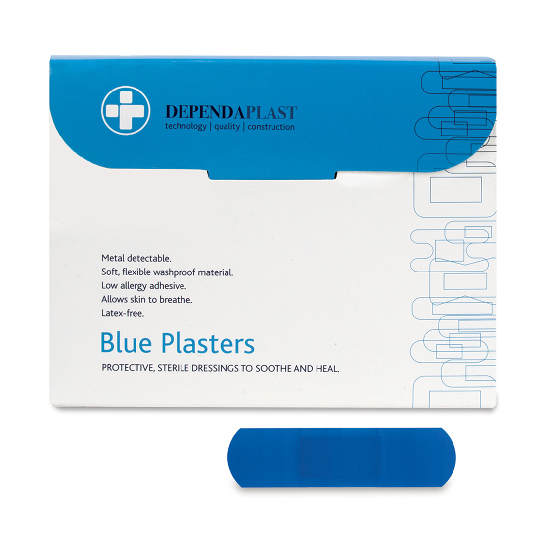 BLUE PLASTERS 75 X 25MM (PACK OF 100)