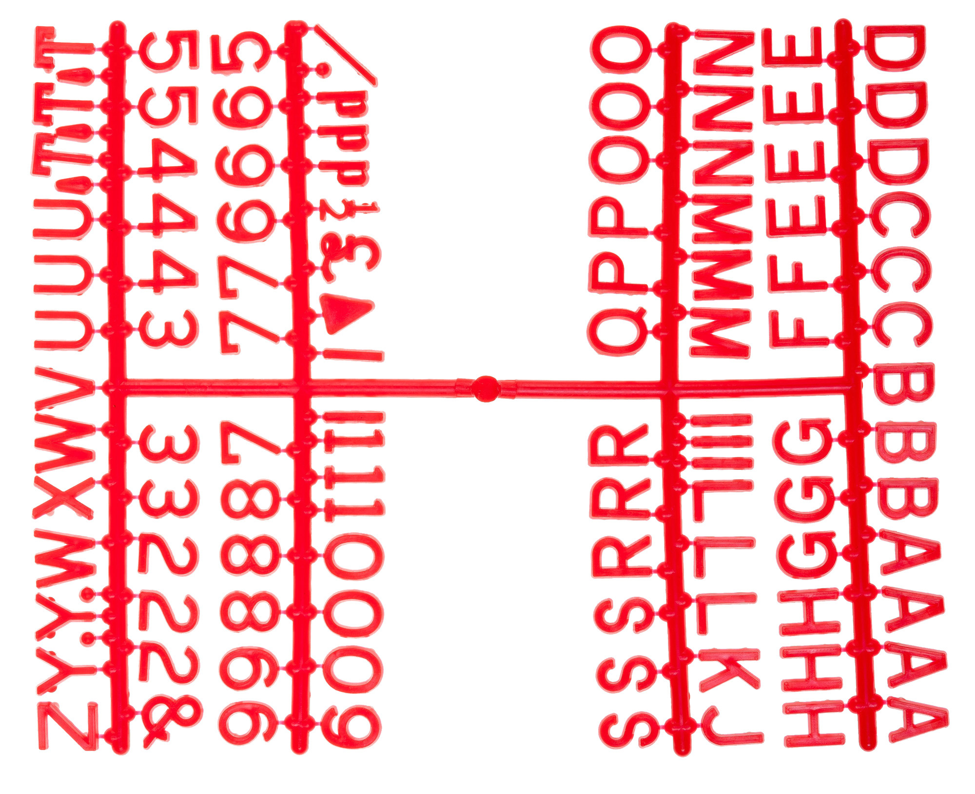1/2"" LETTER SET (660 CHARACTERS) RED