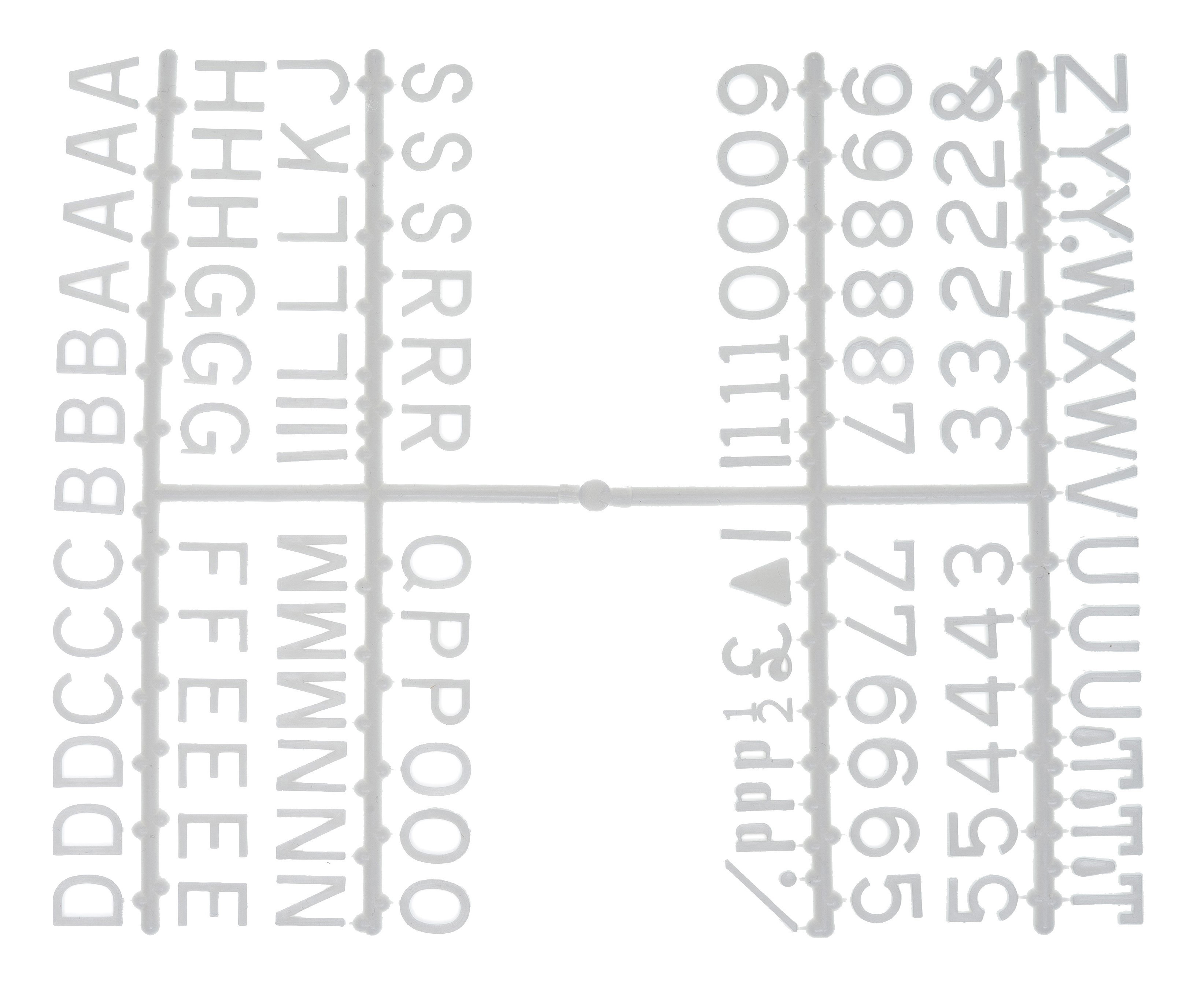 1/2"" LETTER SET (660 CHARACTERS) WHITE