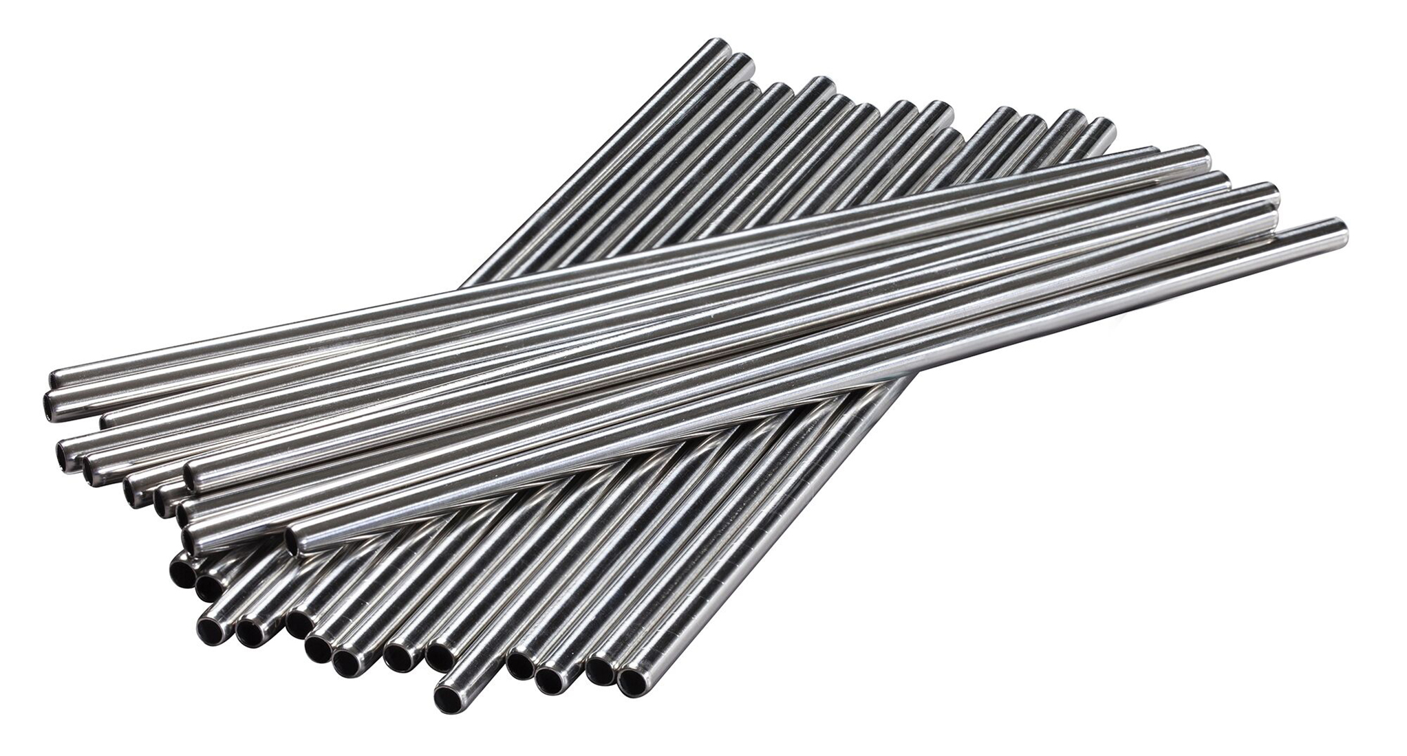 STAINLESS STEEL METAL STRAWS 8.5"" (PACK OF 25)