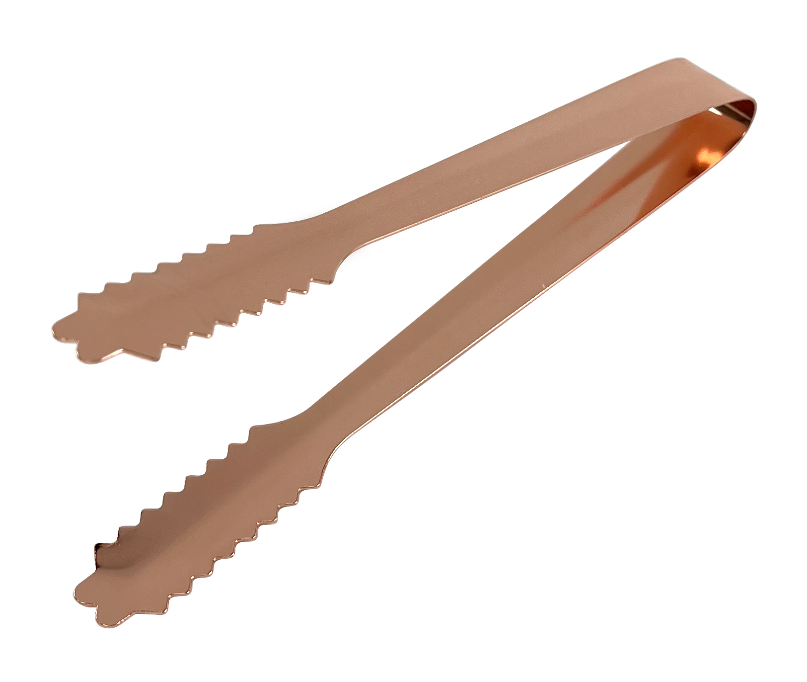 STAINLESS STEEL ICE TONGS COPPER PLATED 7""
