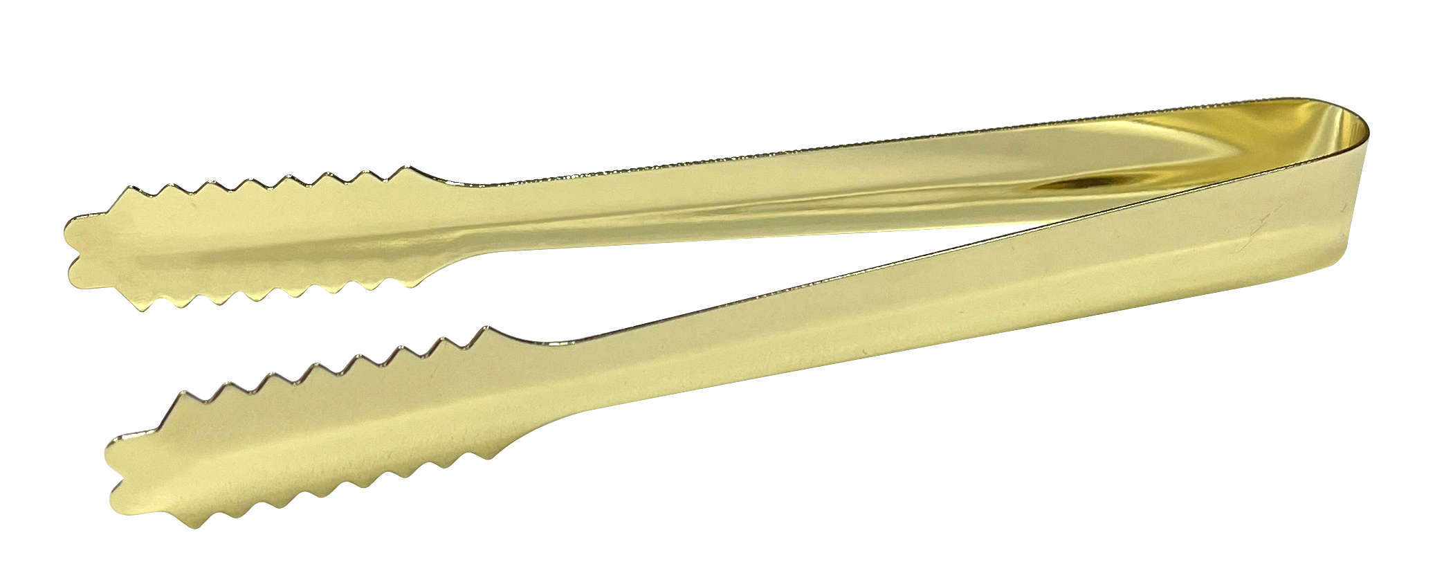 STAINLESS STEEL ICE TONGS GOLD PLATED 7""