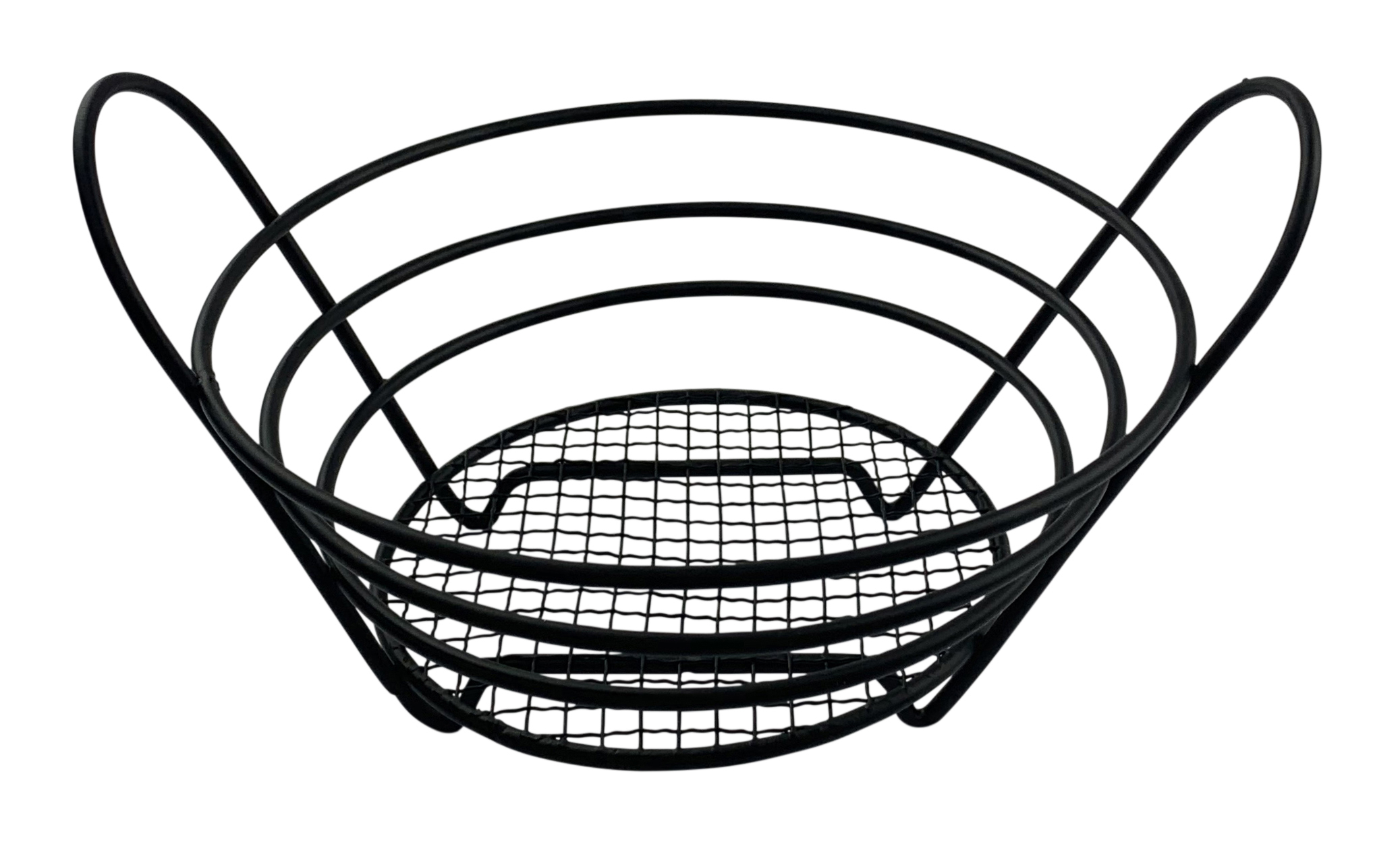 BREAD BASKET WITH HANDLES BLACK 8""