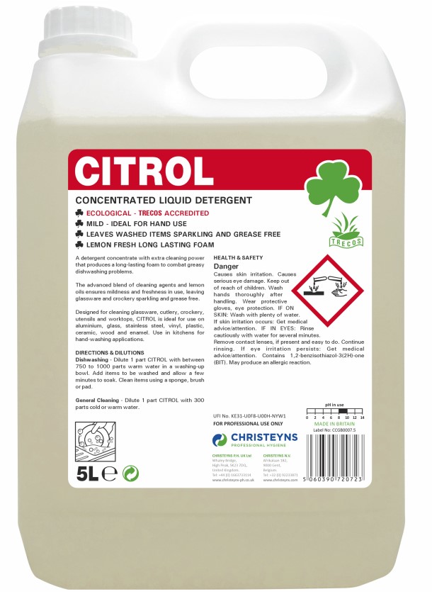 Washing Up Liquid Concentrated 5 Litres   