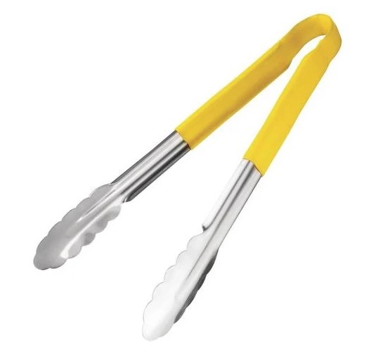 12" UTILITY TONGS YELLOW