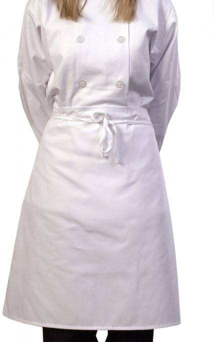WHITE WAIST APRON
