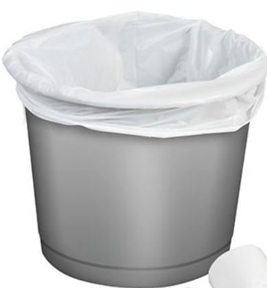 Heavy Duty White Pedal Bin Liner PK 1000