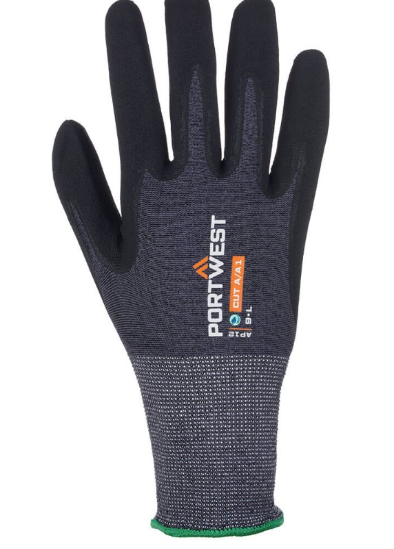 SG Grip Nitrile Glove Blk Grey PK 12 Size Medium