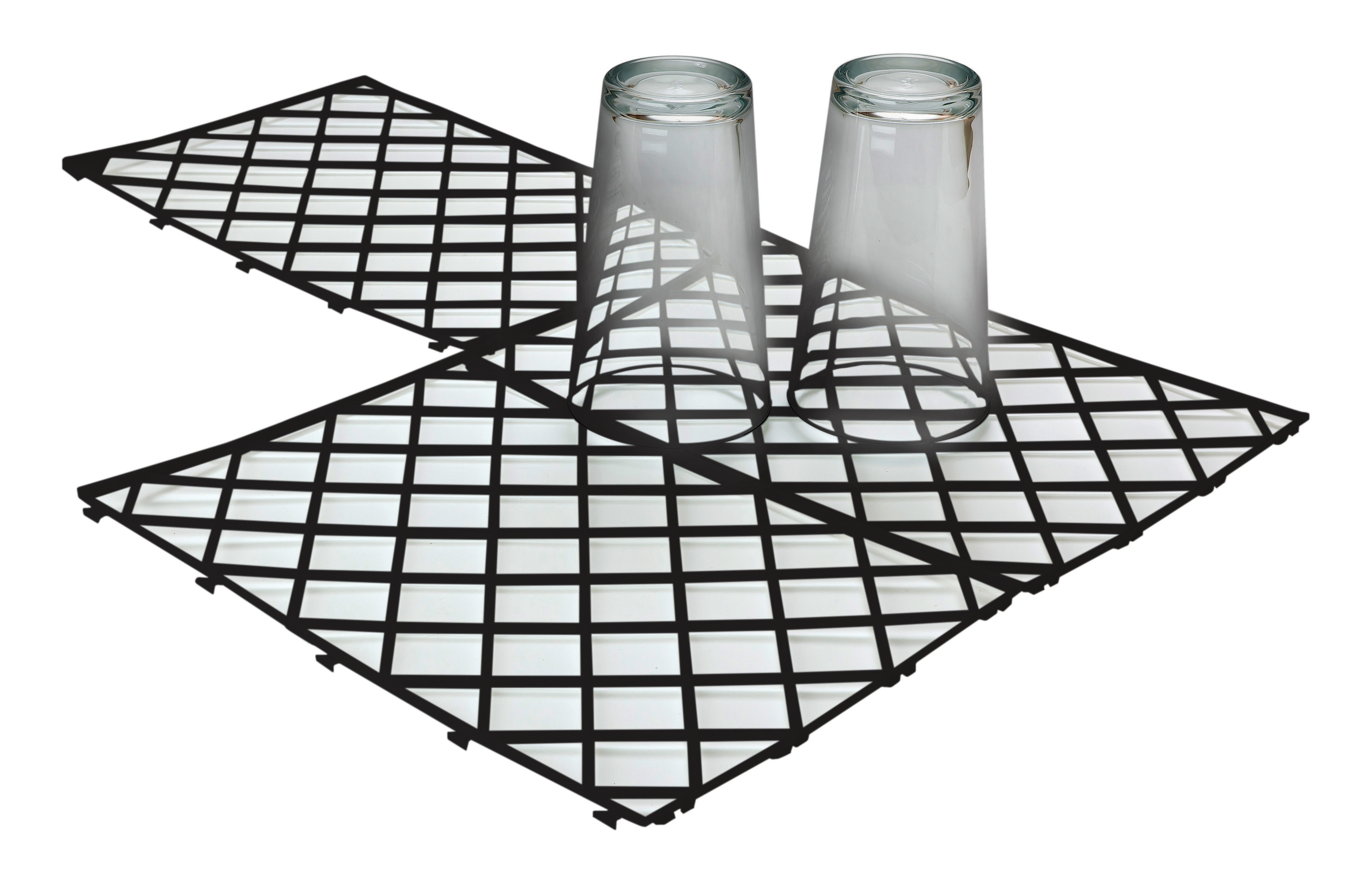 GLASS MATS BLACK (PACK OF 10)