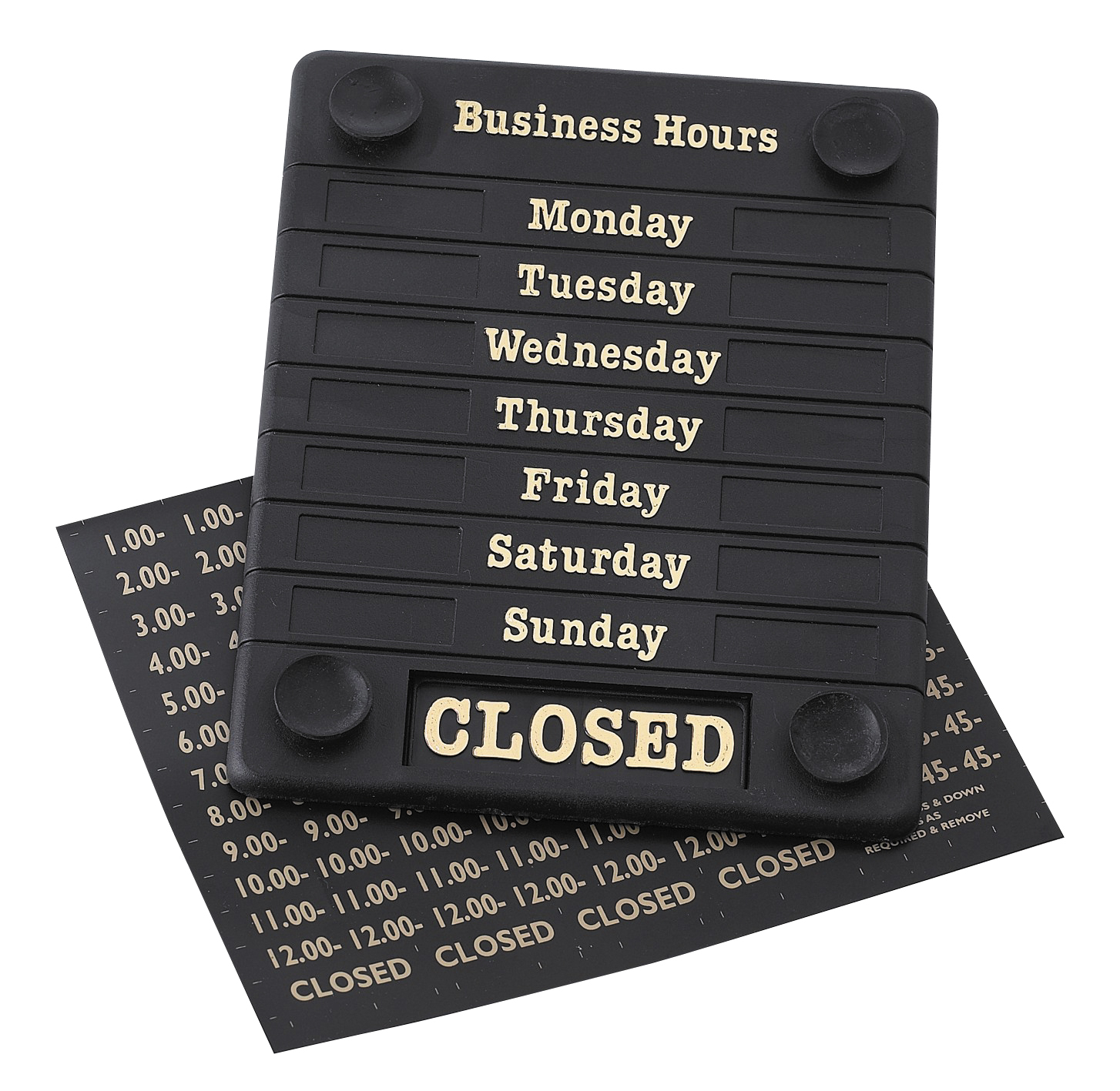 OPENING TIME SIGN