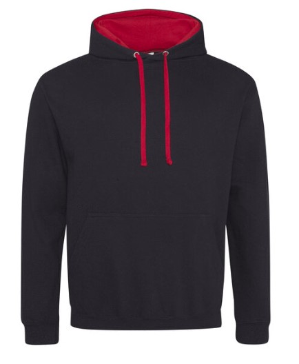 Varisty Hoodie Jet Black Fire Red XXL