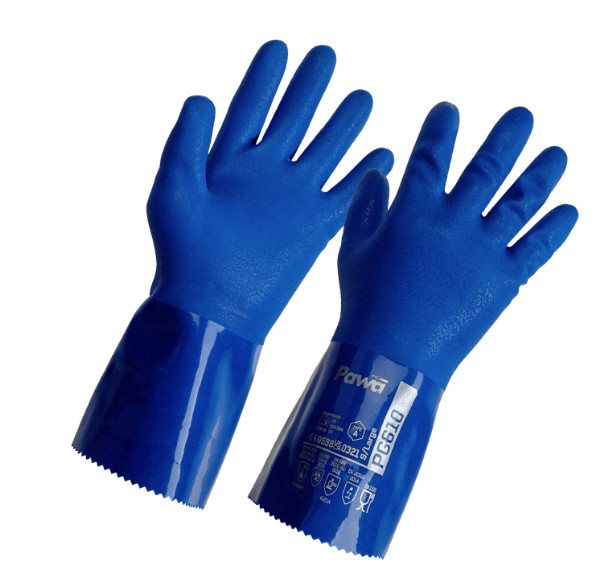 Pawa PG610 Blue Chemical Resistant Gloves XL Pair