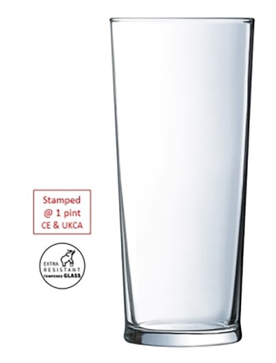 Arcoroc Emperor Toughened Pint Glass 20oz 57cl Stamped PK 24