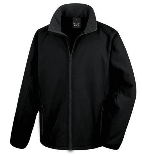 Full Zip Soft Shell Jacket Black Size XXXL