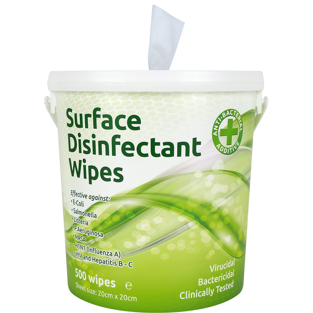 Surface Disinfectant Wipes Tub 500