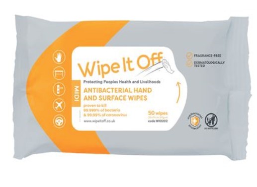Anti Bacterial Wipes PK 50