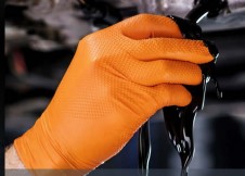 Mercator Orange Nitrile Glove PK 50 Size Large