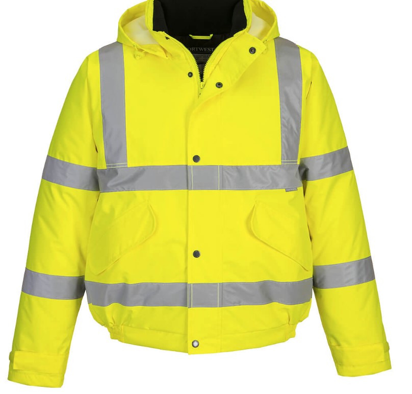 High Viz Winter Bomber Jacket Yellow Small