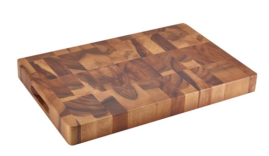Acacia Wood End Grain Chopping Board 18 x 12 x 1.75"