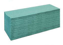 V Fold Hand Towels 1Ply Green PK  3372 **PALLET**