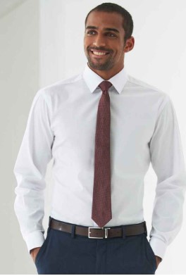 Brook Taverner LS Slim Fit Shirt White 16.5"