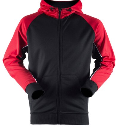 Sports Hoodie Black/Red Size Medium