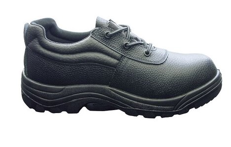 Unisex Black Leather Lace Up S1 Steel Toe Safety Shoe Size 9