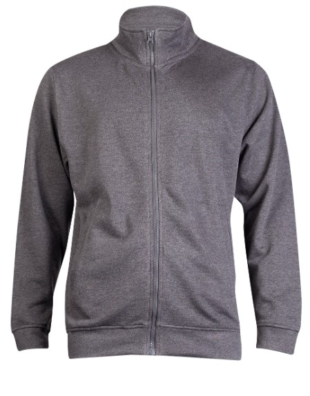UC212 CHARCOAL LARGE DELUXE UNISEX SWEAT JACKET