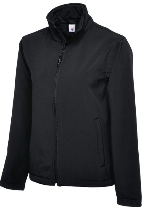 Classic Full Zip Shoft Shell Jacket Black Size XL