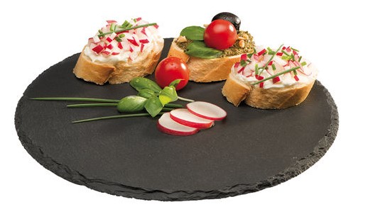 Natural Slate Round Tray 33cm Each