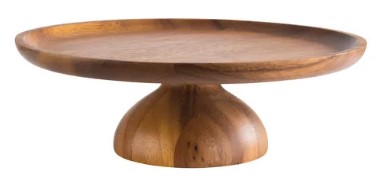 Acacia Wood Cake Stand 33cm 13 Height 8cm 3.2
