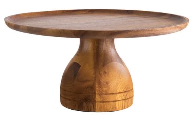 Acacia Wood Cake Stand 33cm 13 Height 16cm 6.3
