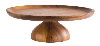 Acacia Wood Cake Stand 38.5cm 15.2 Height 8cm 3.2