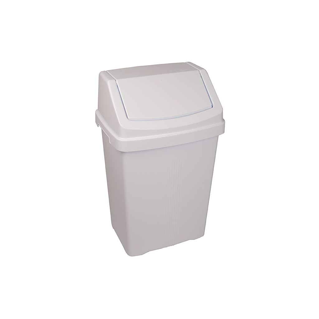 HIGH QUALITY SWING BIN 50 LITRES WHITE
