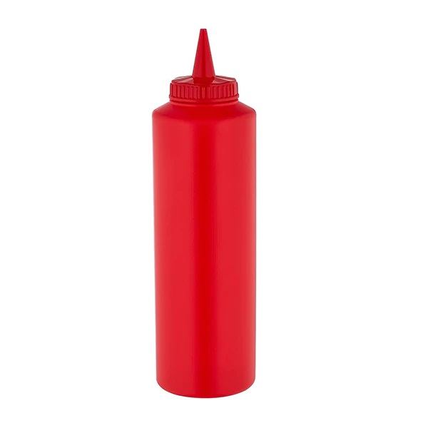 24OZ SQUEEZE SAUCE BOTTLE RED