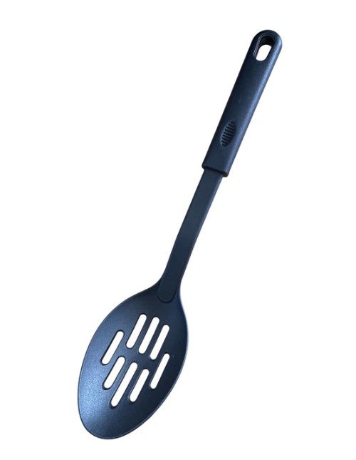 12" Black Nylon Slotted Spoon