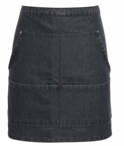 BLACK DENIM WAIST APRON