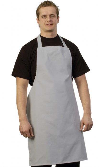GREY BIB APRON