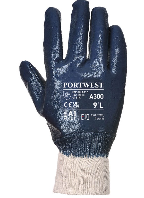 Nitrile Knitwrist Gloves Size Medium