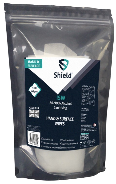 Hand and Surface Wipes Pouch of 100 x 12
