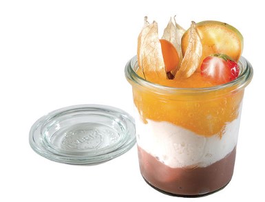 LIDDED GLASS DISPLAY JAR (12 SETS) 140ML/5OZ PK 1